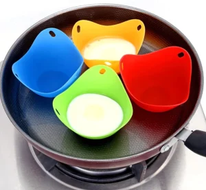 Food Grade Silicone Egg Boiler Mold Poached Egg Cups for Microwave Air Fryer Stovetop Home Kitchen Cooking Tool