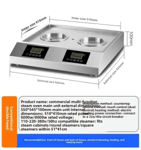 Food Grade Stainless Steel Bun Steamer Steam Furnace