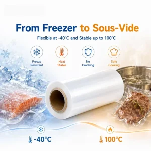 Food Grade Vacuum Seal Food Storage Bags Suitable for Vacuum Packaging Aseptic Packaging
