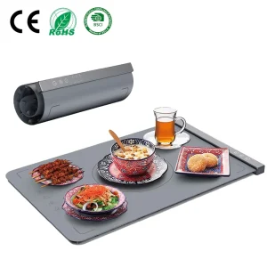 Food Heating Pad 3-Gear Temperature and 7-Hour Timing Food Electric Heating Plate Quick Silicone Foldable Food Heating Mat