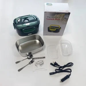 Food Heating Stainless Steel Electric Lunch Box Household Car Use Office Home EU Plug