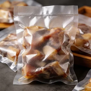 Food Packaging Vacuum Sealer Bag Custom Embossed Sous Vide BPA Free Boil Retort Safe Prepared Meals Storage Seal Pouch