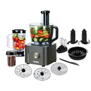 Food Processor 11 in 1 Food Processor and Blender with Chopping Blending Kneading Grinding Whisking Juicing 1100W