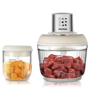 Food Processor 2.5L 300W Meat Grinder Vegetable Chopper Glass Bowl 360 Degree Mixing Machine A.81651