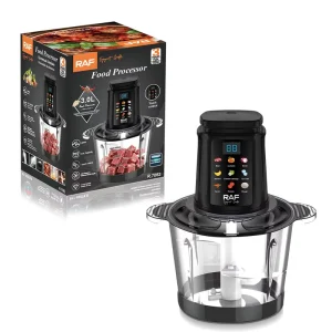 Food Processor 400W Electric Kitchen Food Chopper 3L Capacity Multifunction Touch Control Meat Grinder Vegetable Cutter