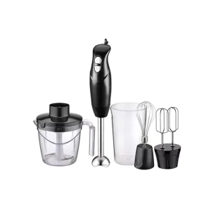 Food Processor Adjustable Speed Optional Plastic Rod Immersion Blender Electric Hand Blender
