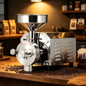 Food Safe Stainless Steel Adjustable Fineness Grinder Commercial Wheat Corn Nut Coffee Bean Industrial Dry Grinder