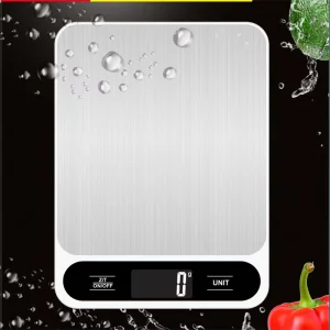 Food Scale White 22lb 10kg Digital Kitchen Scale Grams and oz for Baking Cooking and Weight Loss 1g 0.04oz Precise Graduation