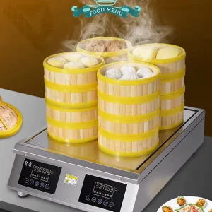 Food Service Industry Stainless Steel Steamer Electric Bun Furnace for Public Dining Places