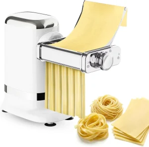 Food Slicer Pasta Maker 3-in-1 Stainless Steel Pasta Sheet Roller Cutter Set 700W Max Motor Household Use Includes Electric