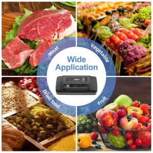 Food Vacuum Sealer Machine Dry/Wet Pumping/Sealing 85kPa Suction Power Plastic 200W Electric Built-in Food Bag Sealer for All