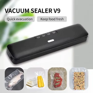 Food Vacuum Sealer Machine Plastic Electric Portable Home and Car Use Automatic with 2.1-5.0L Capacity