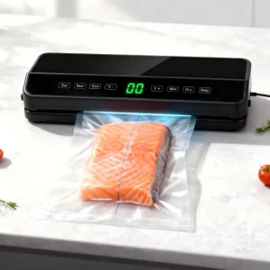 Food Vacuum Sealer Machine With Temperature Control and Roll Compartment