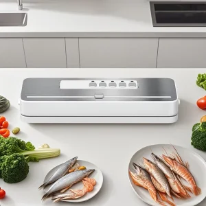 Food Vacuum Sealer Multi Function Mechanical Vacuum Packing Machine 220V Food Preservation Vegetable Meat Sealer