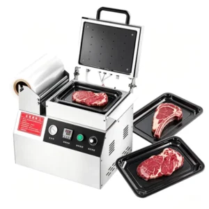 Food Vacuum Sealer for Pouch Bag Automatic Electric Commercial Use for Steak Fresh Meat Frozen Seafood Aquatic Products