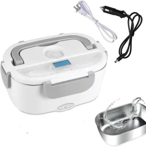Food Warmer Electric Lunch Box Heater 1.5L Bento Lunch Box Stainless Steel Home and Car Use