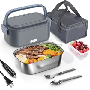 Food Warmer Heater Electric Lunch Boxes Stainless Steel Container with Insulated Bag for Office