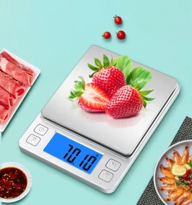 Food Weighing Scales 1KGX0.1g 2KGX0.1g 3kg 0.1g Electronic Digital 1000g 0.01g Stainless Steel Design for Cooking Kitchen Scale