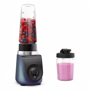 For Blend Powerful Mini Blender 1000W 8 Automatic Programs Crushed Ice LM19H4F0 Blue 700ml Capacity 4 Blades Corded