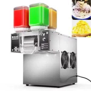Four Barrels Snow Ice Crusher Bingsu Snow Ice Shaver Machine Korean Bingso Snow Flake Cream Crusher Maker