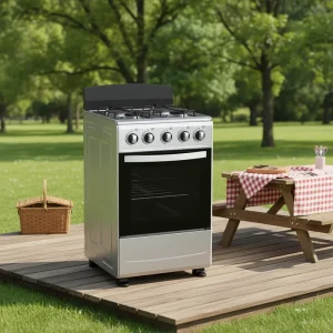 Freestanding Electric & Gas Kitchen Range Oven and Stove Combo Multi-Function High-Powered for Home RV Restaurant