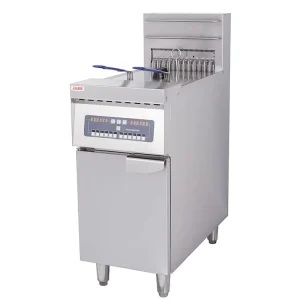 Freestanding Single Tank Electric Deep Fryer Stainless Steel Body Digital Computer Control Pre Set Programs for Restaurant