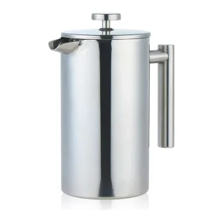 French Coffee Press Stainless Steel Coffee Maker 34oz 1L Thermal Coffee Server Pot