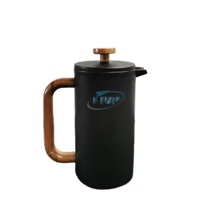 French Press Black Classical Style Stainless Steel 34 oz Insulated Double Wall Coffee Maker French Press with Custom Logo Wood