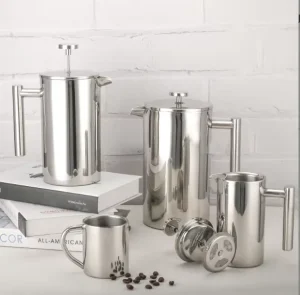 French Press Classical Style Stainless 304 Grade Stainless Steel Double Wall Stainless Steel French Coffee Press