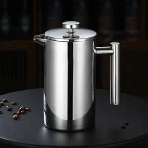 French Press Coffee Maker 304 Stainless Steel Double Wall Insulated 350/800/1000ML Easy to Clean Travel Home Cafe