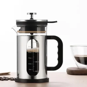 French Press Kettle Made of High Borosilicate Glass Heat resistant Sealed Press to brew for Home Use and Sharing