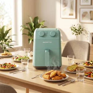 Fritadeira Air Fryer Freidora De Aire Electric Fryer Accessories Set Digital Silver Plastic PTFE OEM ODM