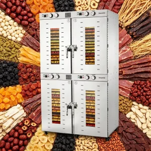 Fruit Meat Dehydrator With 4 Individual Drying Rooms Knob Control Timer Adjustable Household Food Dehydrator