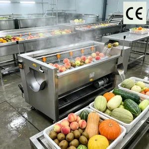 Fruit and Vegetable Brush Peeler Washing Peeling Machine Industrial Vegetable Washing Machine Root Vegetable Washer Peeler