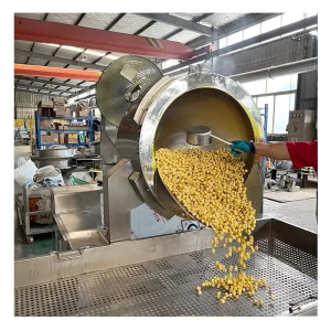 Full Automatic Industrial Mushroom Colored Different Flavors Popcorn Making Machine Popcorn Production Line