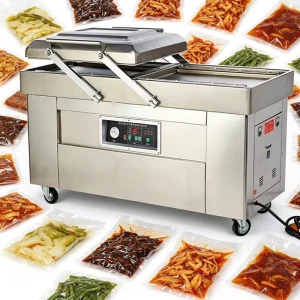 Full Automatic Intelligent Flat Chamber Vacuum Sealer for Supermarket Daily Fresh Food Retail Sealing Packaging Work