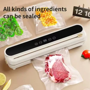 Full Automatic Mini Plastic Food Vacuum Sealer Household Kitchen Electric Sealing Machine Powerful Suction Portable Fresh
