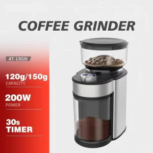 Full-automatic Coffee Bean Grinder Electric Stainless Steel