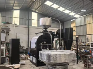 Fully Automatic 120kg Coffee Roaster Production Line with Cooling Tray for Large Roastery