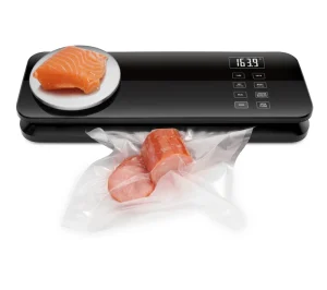 Fully Automatic 80kPa LCD Display Electric Household Digital Scale Food Vacuum Sealer Machine with Touch Button