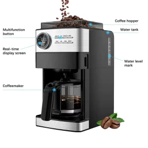 Fully Automatic Coffee Machine Dispenser Commercial Electric Smart Coffee Maker Machine with Display