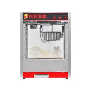 Fully Automatic Commercial Bakery Popcorn Machine Electric Stainless Steel Maker with Glass Showcase