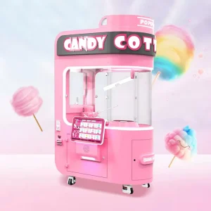 Fully Automatic Commercial Cotton Candy Maker Fairy Floss Making Robot Maker Marshmallow Vending Machine