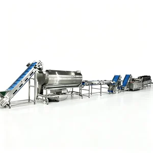 Fully Automatic Commercial Use Potato Chip Production Line with PLC Control Capable of Washing Slicing Blanching Packaging
