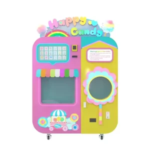 Fully Automatic Cotton Candy Maker Robot Fairy Floss Cotton Candy Vending Machine