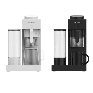 Fully Automatic Drip Coffee Maker Single Serve Grind & Brew 1000ml Tank Adjustable Fineness Tea Brewing & Heat Preservation