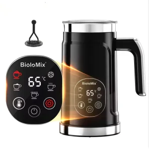 Fully Automatic Electric Milk Frother Touch Control Adjustable Temperature ABS Housing for Car Hotel Household Coffee Making
