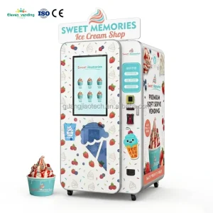 Fully Automatic Ice Cream Maker 32 inch Touch Screen SDK Support for Frozen Smoothie Stainless Steel 1 10L Capacity