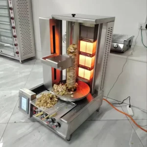 Fully Automatic Stainless 70kg Electric/Gas Doner Robot Automatic Cutting Shawarma Kebab Machine