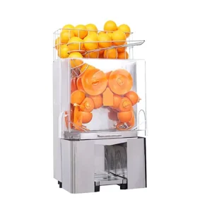 Fully Automatic Stainless Steel 120W Commercial Orange Juicer with Button Control Customized Plug for Yuzu and Lemon Juice Extraction